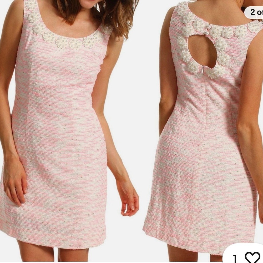 Lilly Pulitzer Nina Pink and Cream Backless Dress - Picture 2 of 13